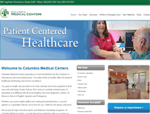 Tablet Screenshot of columbiamedicalcenters.com